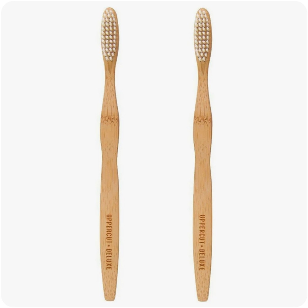 Two Pack Deluxe Bamboo Toothbrushes - Firm